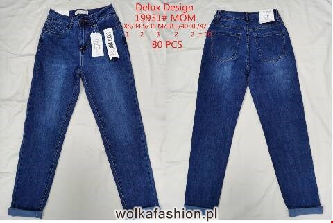 Jeansy damskie 19931 1 kolor XS-XL