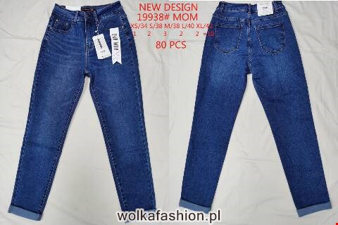 Jeansy damskie 19938 1 kolor XS-XL