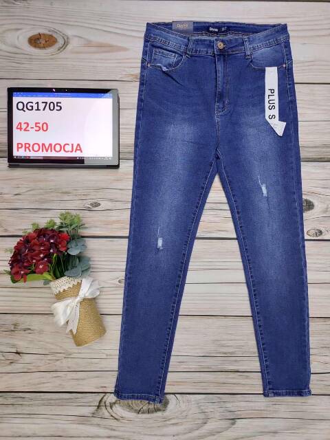 Jeansy damskie QG1705 1 kolor 42-50