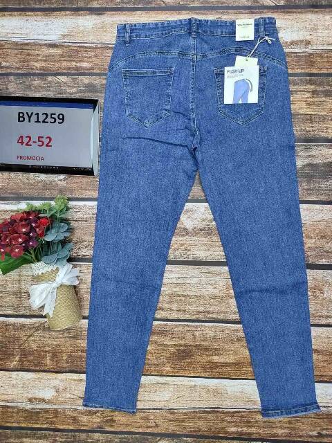 Jeansy damskie BY1259 1 kolor 42-52 1