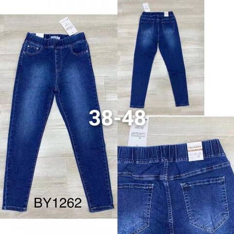 Jeansy damskie BY1262 1 kolor 38-48 1