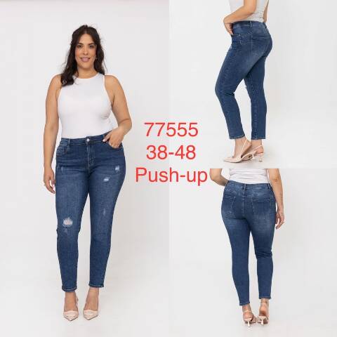 Jeansy damskie 77555 1 kolor 38-48 1