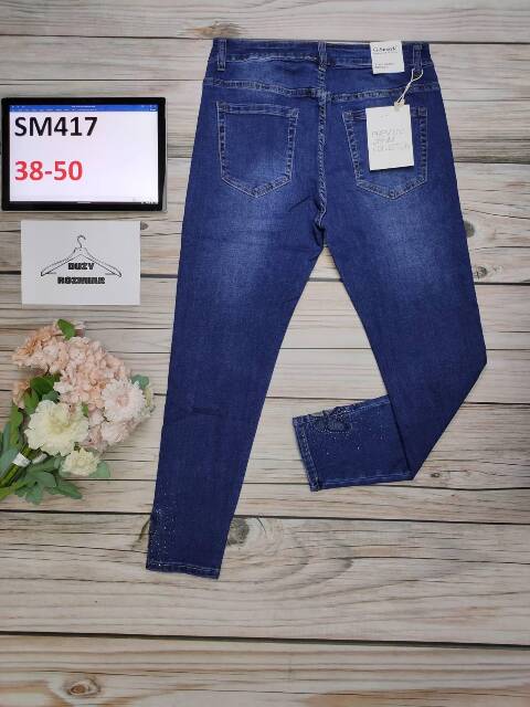 Jeansy damskie SM417 1 kolor 38-50 1