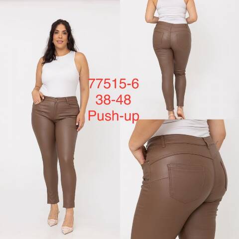 Spodnie z eko-skóry damskie 77515-6 1 kolor 38-48 1