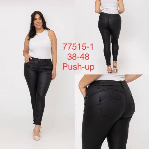 Spodnie z eko-skóry damskie 77515-1 1 kolor 38-48