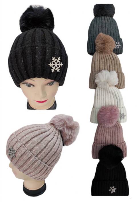 Czapka damskie zimowe 4853 Mix kolor Standard