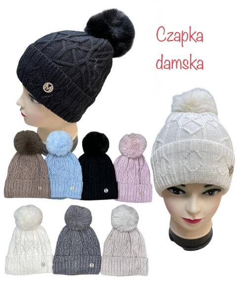 Czapka damskie zimowe 4859 Mix kolor Standard