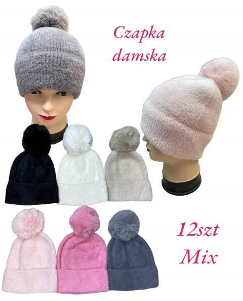 Czapka damskie zimowe 4866 Mix kolor Standard