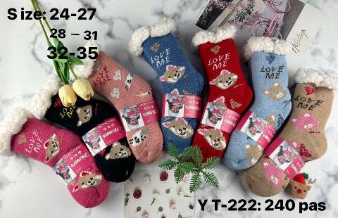 Kapcie- skarpety dziecięce YT-222 Mix kolor 24-35 1