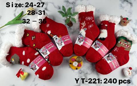 Kapcie- skarpety dziecięce YT-221 Mix kolor 24-35