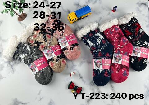 Kapcie- skarpety dziecięce YT-223 Mix kolor 24-35