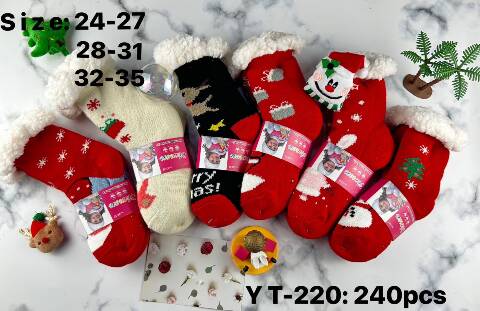 Kapcie- skarpety dziecięce YT-220 Mix kolor 24-35 1