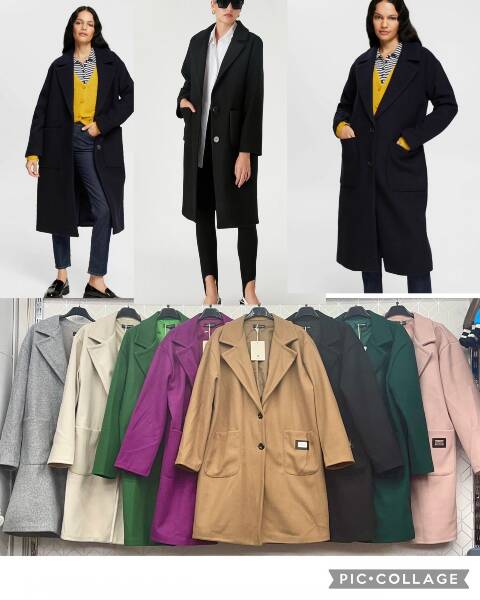 Płaszcze damskie 4938 1 kolor S-2XL (Towar Włoskie) 1