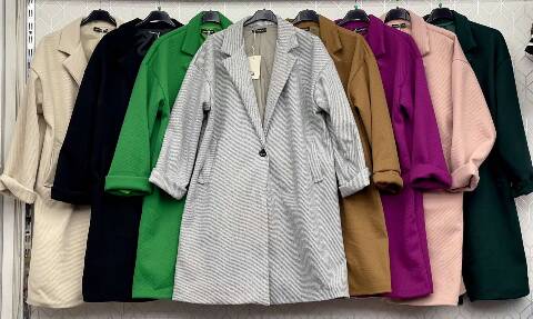 Płaszcze damskie 4955 1 kolor L-4XL (Towar Włoskie)