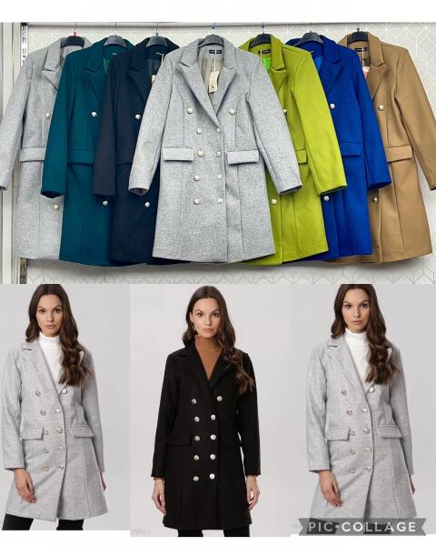 Płaszcze damskie 4957 1 kolor S-2XL (Towar Włoskie) 1