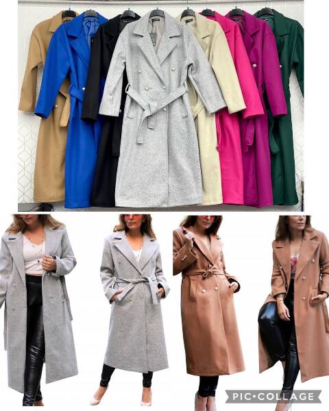 Płaszcze damskie 4958 1 kolor S-2XL (Towar Włoskie) 1