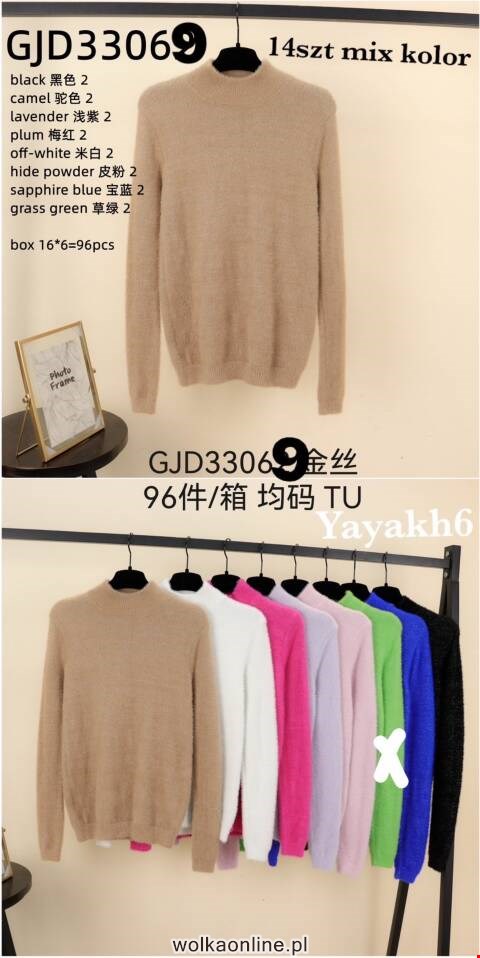Sweter damskie GJD3306 Mix kolor Standard