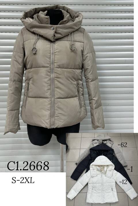 Kurtka zimowa damskie 2668 1 kolor S-2XL (Towar Polskie)