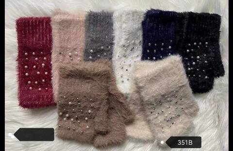 Rękawiczki damskie zimowe 351B Mix kolor Standard