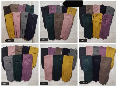 Rękawiczki damskie zimowe 6295 Mix kolor Standard