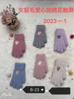 Rękawiczki damskie zimowe B-23 Mix kolor Standard