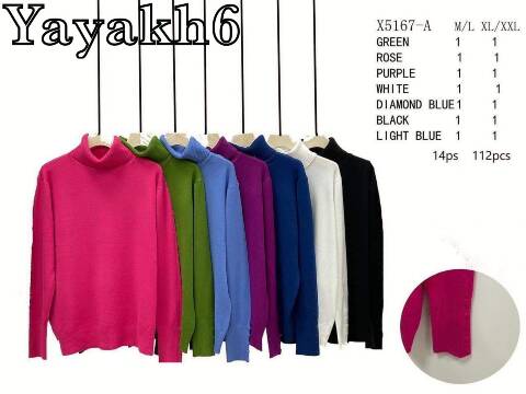 Sweter damskie X5167-A Mix kolor M-2XL