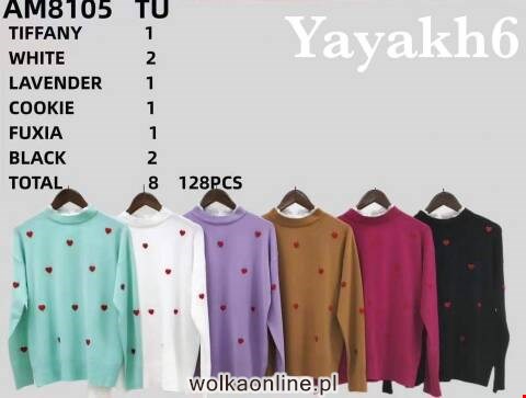 Sweter damskie AM8105 Mix kolor Standard