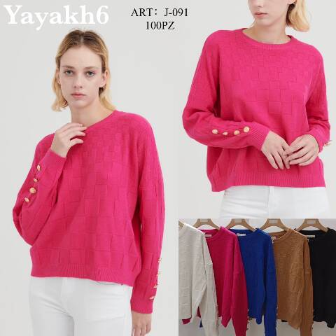 Sweter damskie J091 Mix kolor Standard