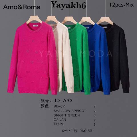 Sweter Damskie JDA33 Mix kolor Standard