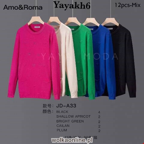 Sweter Damskie JDA33 Mix kolor Standard