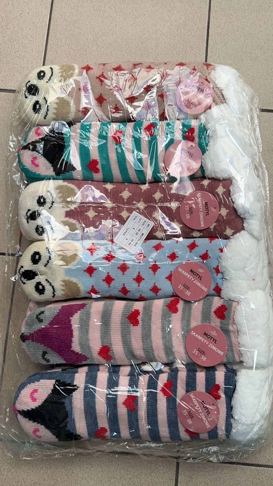 Kapcie-skarpety damskie 9183 Mix KOLOR  35-42