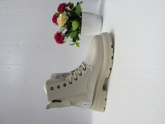 Botki damskie 288-98 BEIGE 36-41 OCIEPLANE 4