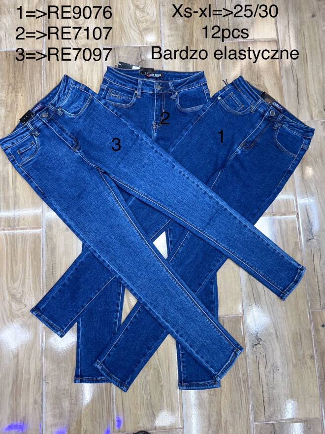Jeansy damskie RE9076 1 kolor  XS-XL 1