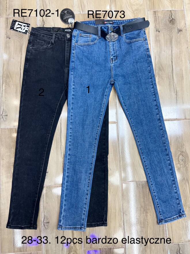 Jeansy damskie RE7102-1 1 kolor  28-33 1