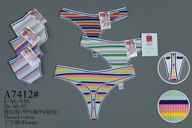 Stringi damskie A7412 Mix KOLOR  L-2XL 1