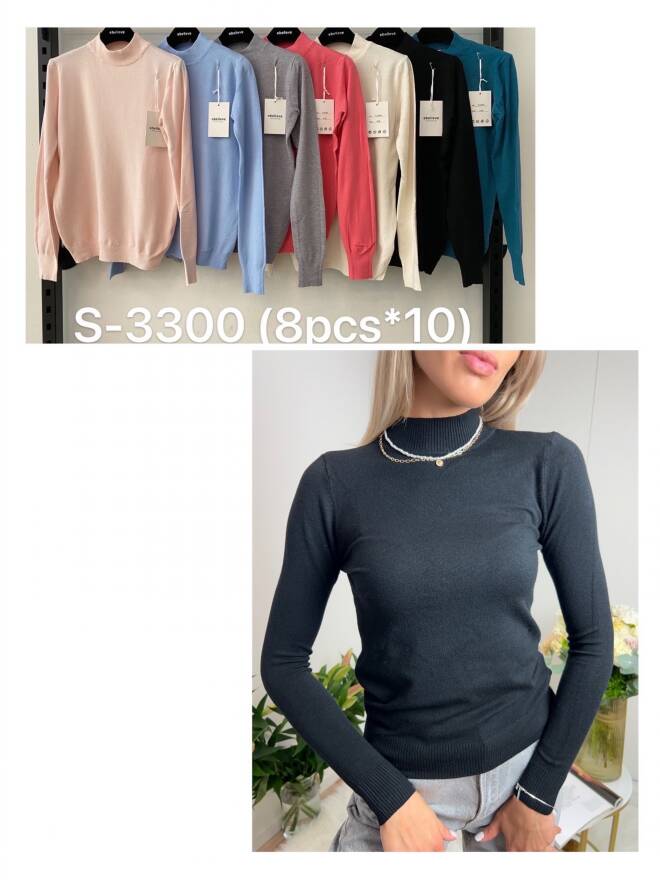 Sweter damskie S-3300 MIX KOLOR  S/M-L/XL