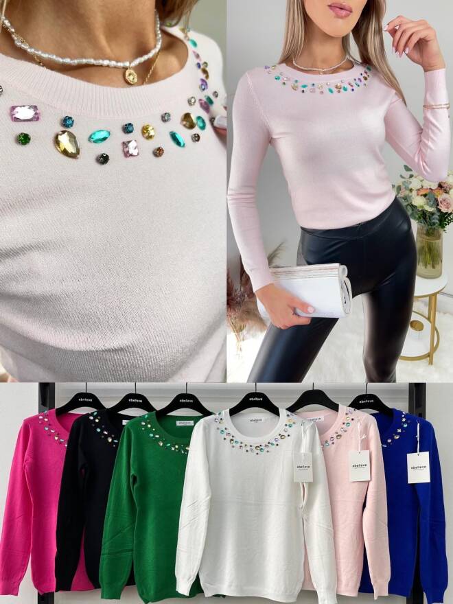 Sweter damskie 4732 MIX KOLOR  S/M-L/XL