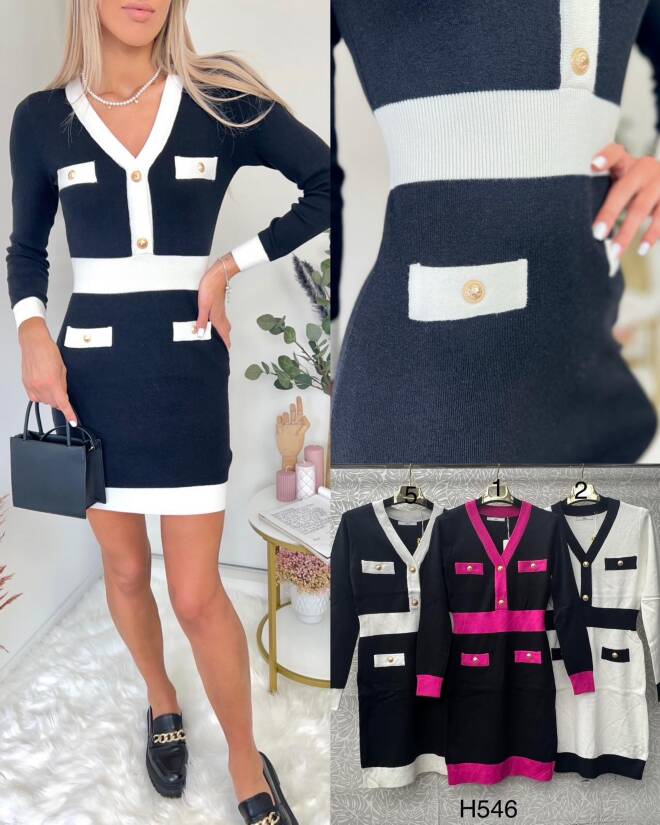 Sukienka damskie 4746 MIX KOLOR  Standard