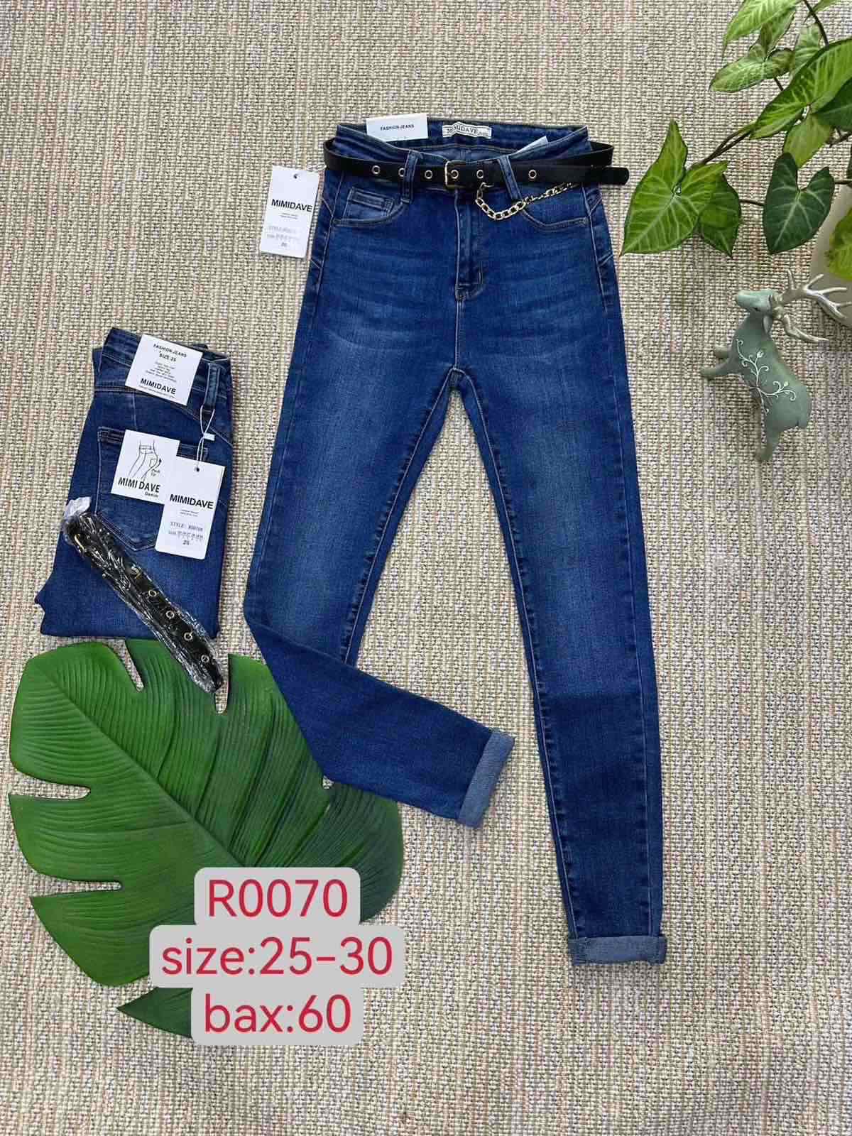Jeansy damskie R0070 1 kolor 25-30
