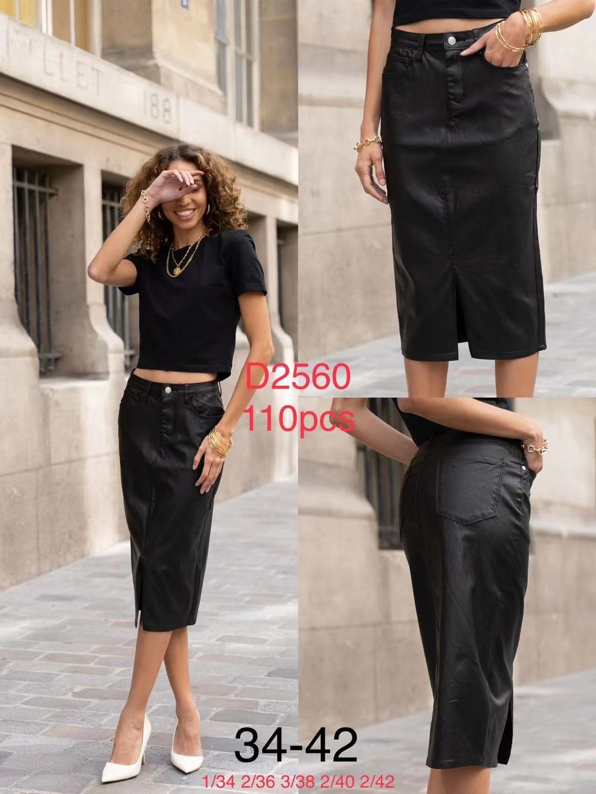 Spódnica damskie D2560 1 kolor 34-42