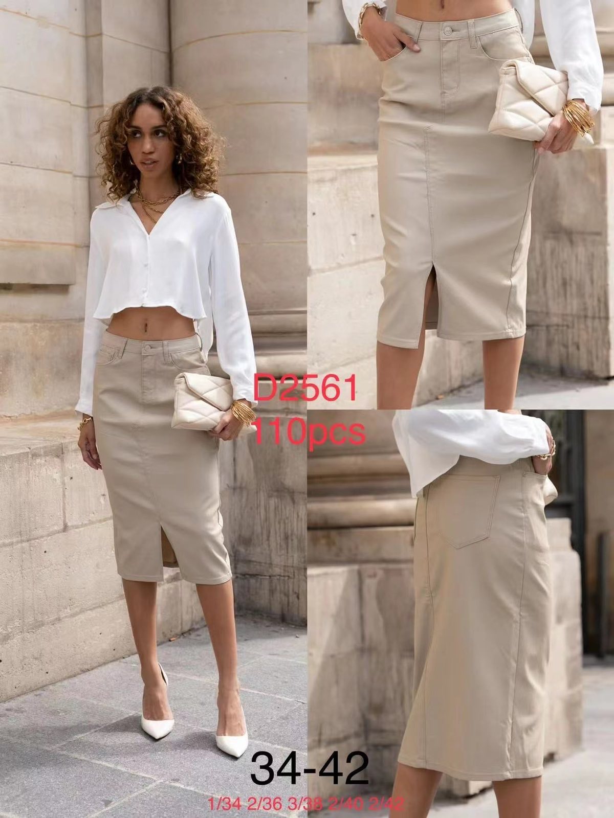 Spódnica damskie D2561 1 kolor 34-42 1