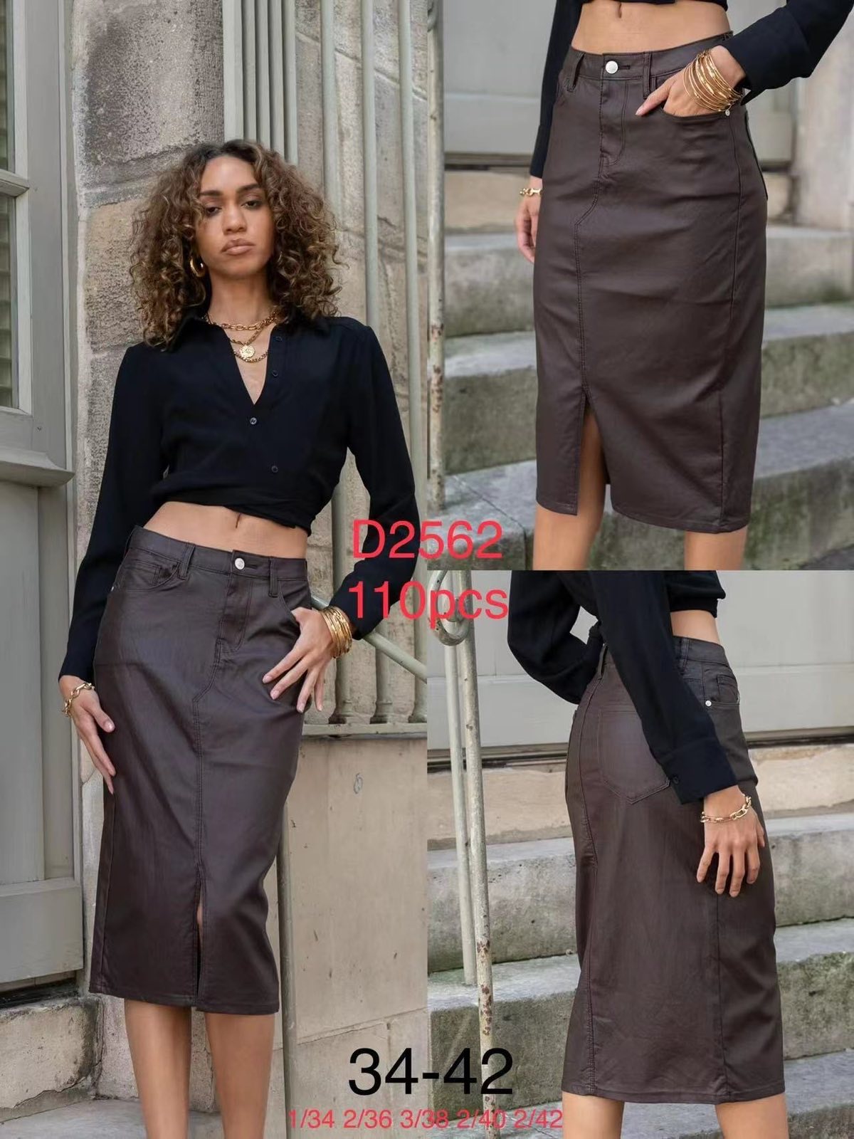 Spódnica damskie D2562 1 kolor 34-42 1