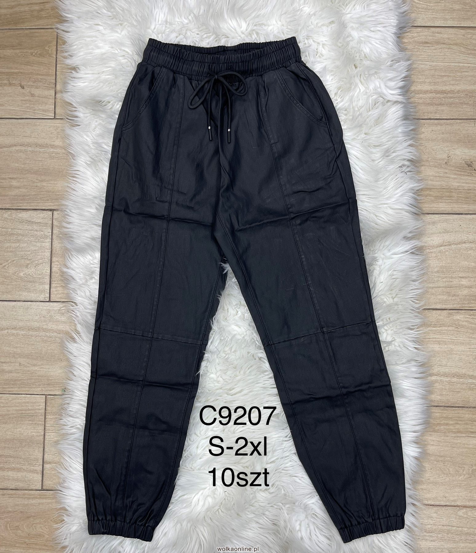 Spodnie z eko-skóry damskie C9207 1 kolor S-2XL