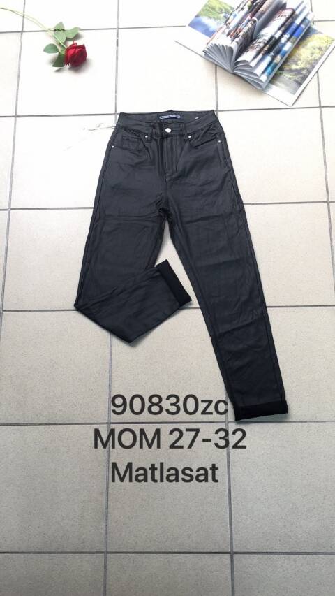 Spodnie z eko-skóry damskie 90830ZC 1 kolor 27-32