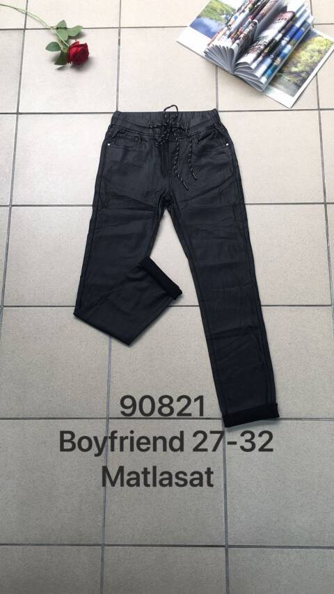 Spodnie z eko-skóry damskie 90821 1 kolor 27-32