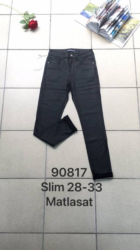 Spodnie z eko-skóry damskie 90817 1 kolor 28-33