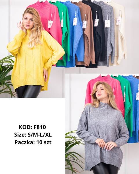 Sweter damskie F810 Mix kolor S/M-L/XL