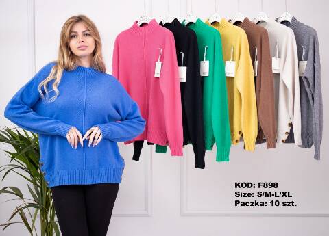 Sweter damskie F898 Mix kolor S/M-L/XL 1