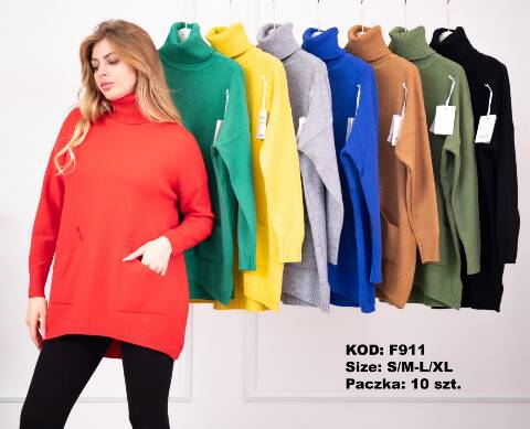 Sweter damskie F911 Mix kolor S/M-L/XL 1