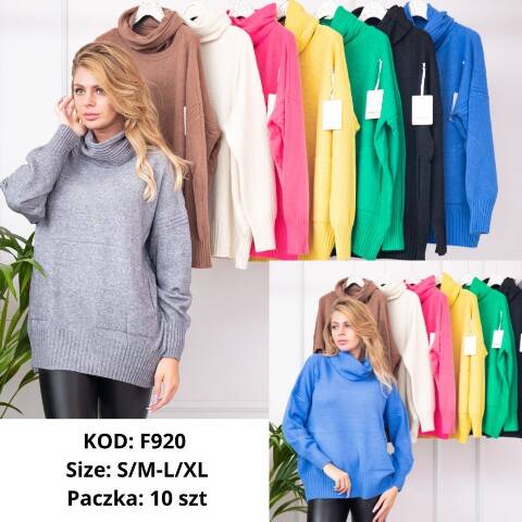 Sweter damskie F920 Mix kolor S/M-L/XL
